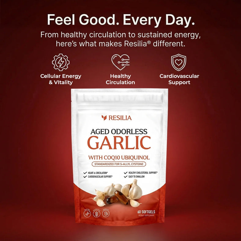 Garlic Supplement with Allicin Support – Odorless Aged Garlic Extract Capsules for Daily Immune, Heart & Wellness Support – High Potency Garlic Formula